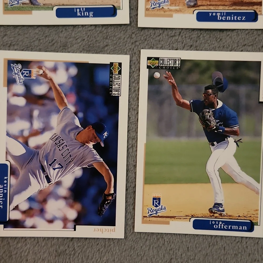 Vintage 1998 Upper Deck Royals Baseball Trading Cards